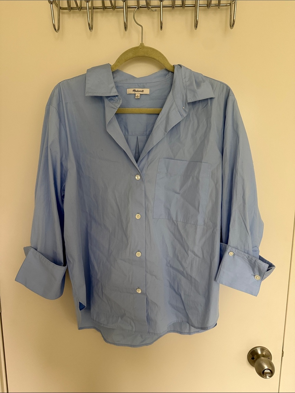 Madewell Pale Blue Relaxed Button-Down Shirt